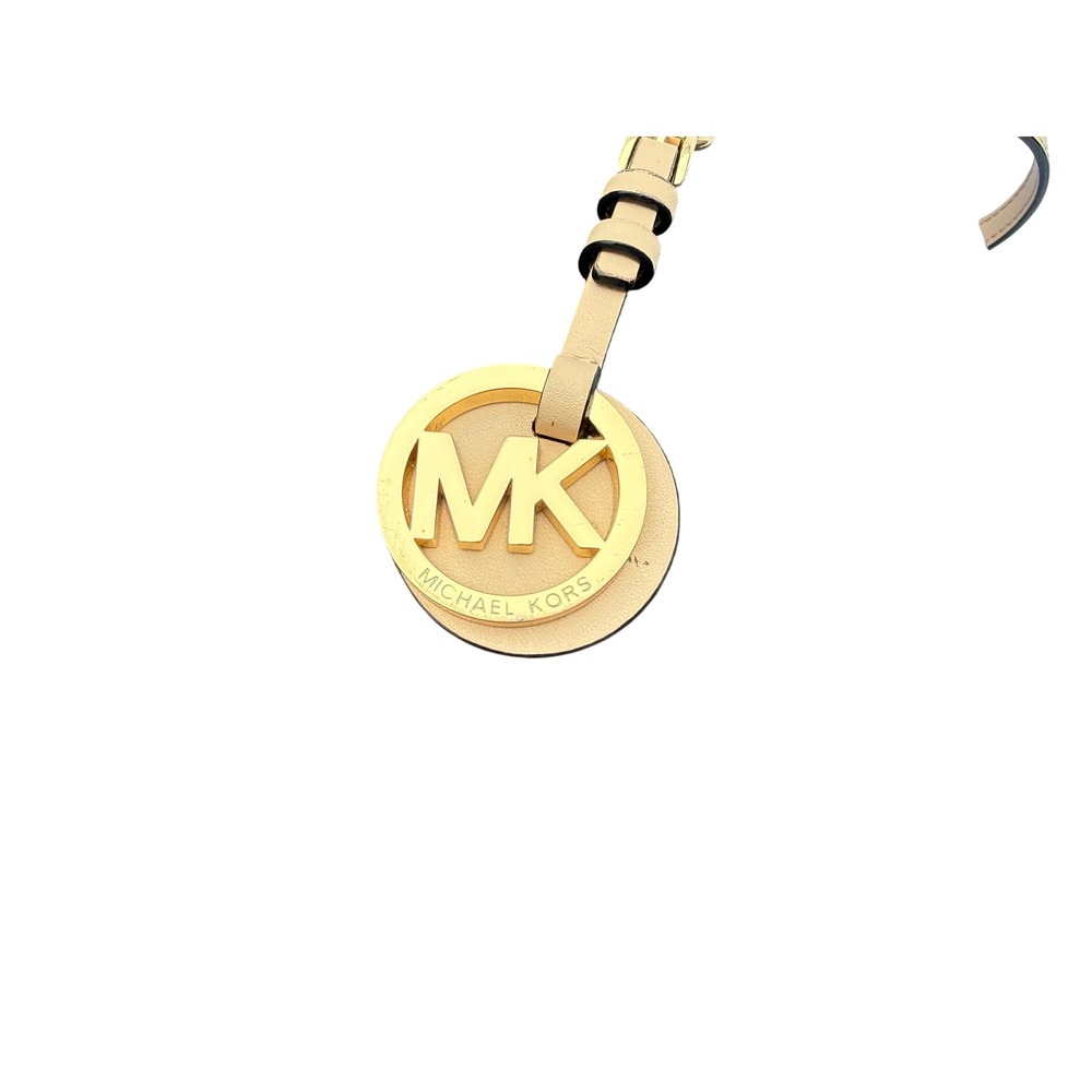 Michael Kors Voyager Medium Logo Tote Bag Brown Monogram Acorn Leather Trim - Picture 8 of 14